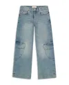 Dl1961 Girls' Nini Wide Leg Jeans In Aged Mid Cargo - Big Kid In Aged Mid Cargo
