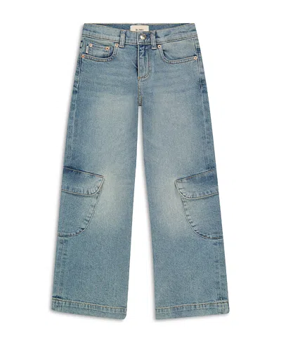 Dl1961 Girls' Nini Wide Leg Jeans In Aged Mid Cargo - Big Kid