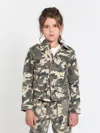 Dl1961 Girls Rocco Camouflage Jacket In Green