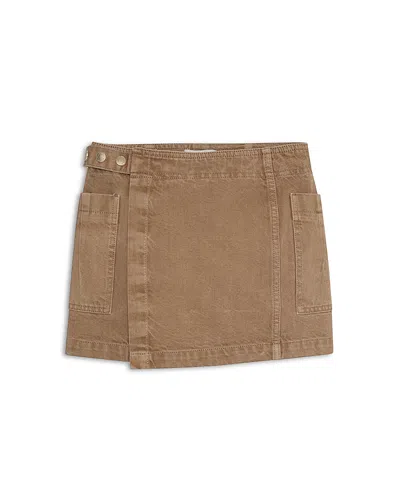 Dl1961 Girls' Selina Denim Wrap Skirt - Big Kid In Brown