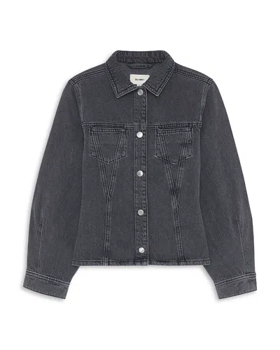 Dl1961 Girls' Simona Denim Top - Big Kid In Gray