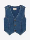 Dl1961 Girls Zizi Denim Waistocoat In Blue
