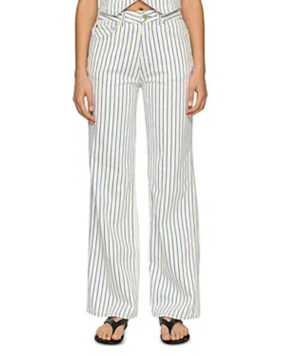 Dl1961 Gisele Wide Leg Striped Pants In Nautical Stripe