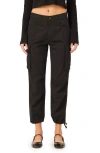 Dl1961 Gwen Cargo Joggers In Black Twill