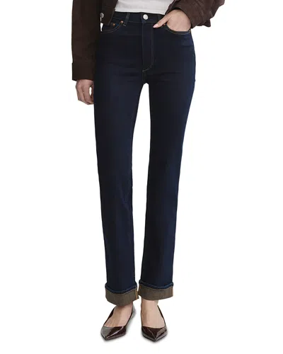Dl1961 Halle Instasculpt High Rise Straight Jeans In Harvest Moon In Blue