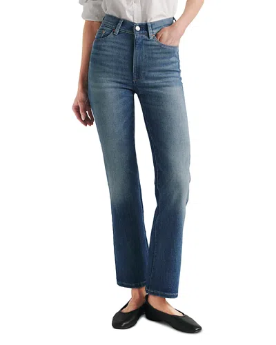 Dl1961 Halle Instasculpt High Rise Straight Jeans In Palm Springs Clean In Blue