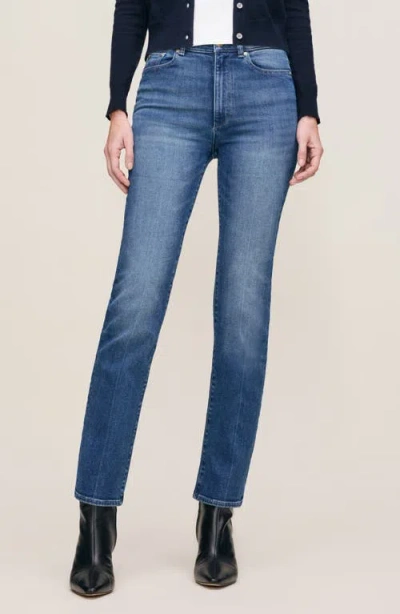 Dl1961 Halle Instasculpt Straight Leg Jeans In Blue