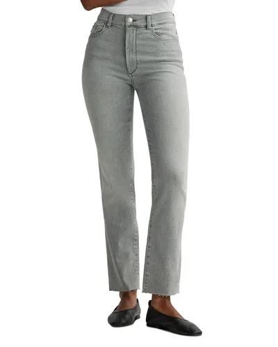 Dl1961 Halle Straight High Rise Instasculpt Jeans In Light Smoke In Gray