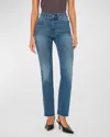 Dl1961 Halle Straight High-rise Instasculpt Jeans In Palm Springs