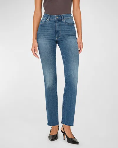 Dl1961 Halle Straight High-rise Instasculpt Jeans In Palm Springs