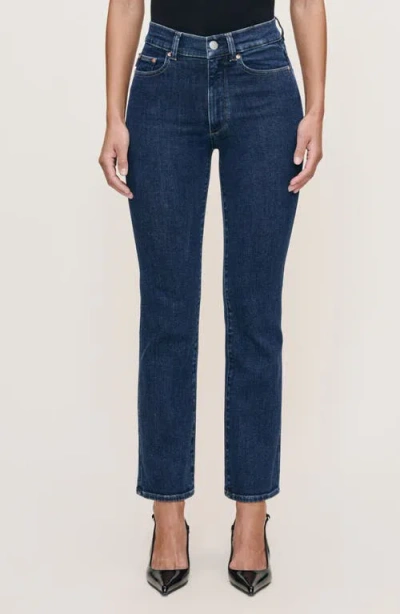 Dl1961 Halle Straight Instasculpt™ High Rise Jeans In Blue