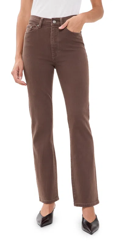 Dl1961 Halle Straight Instasculpt Jeans Brownstone