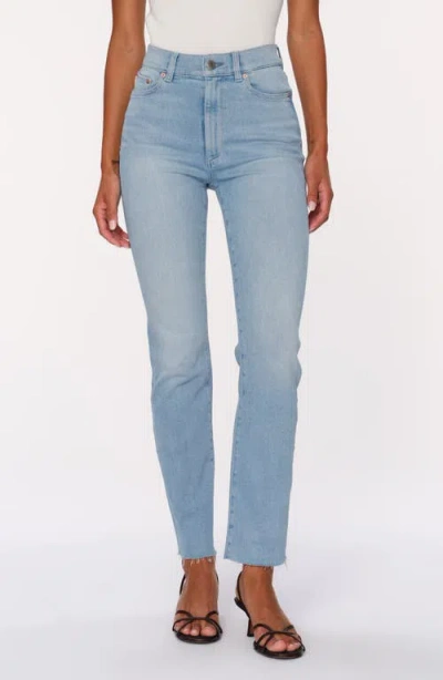 Dl1961 Halle Straight Leg High Rise Instasculpt Jeans In Fountain Dl Airbrushed