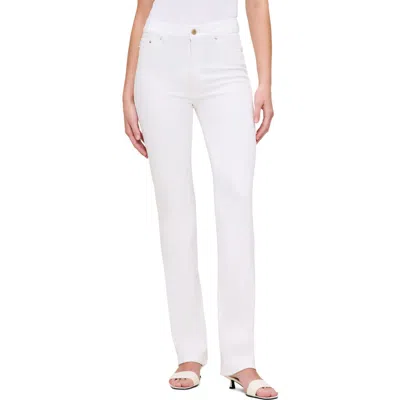 Dl1961 Halle Straight Leg High Rise Instasculpt Jeans In White Dl Airbrushed