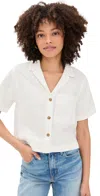 Dl1961 Hampton Linen Shirt White Linen (linen) In White Linen (linen)