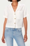 Dl1961 Hampton Pocket Linen Shirt In White Linen