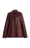 Dl1961 Harloe Leather Jacket In Burgundy