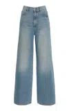 Dl1961 Hepburn Aura-denim High-rise Wide Leg Jeans In Blue