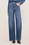 Dl1961 Hepburn Aura High Rise Wide Leg Jeans In Blue