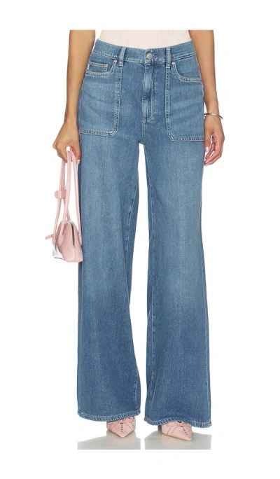 Dl1961 Hepburn Aura High Rise Wide Leg Jeans In Blue