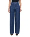 Dl1961 Hepburn Aura High Rise Wide Leg Jeans In Inkwell In Blue