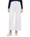Dl1961 Hepburn High Rise Ankle Wide Leg Jeans In Marine Dots In Marine Dots
