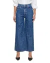 Dl1961 Hepburn High Rise Wide Leg Ankle Jeans In North Beach In Blue