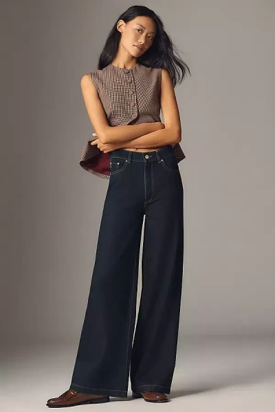 Dl1961 Hepburn High-rise Wide-leg Jeans In Blue