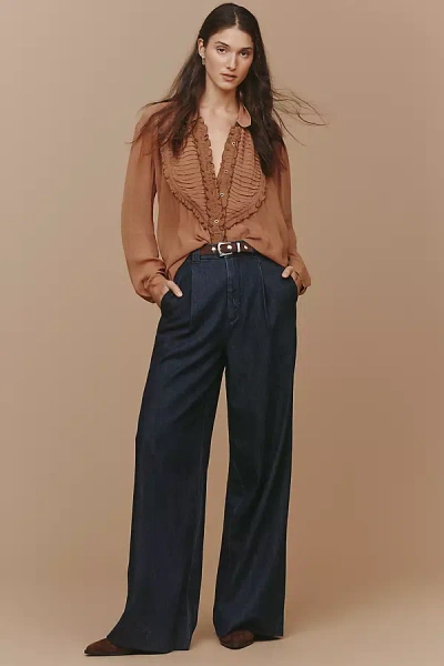 Dl1961 Hepburn High Rise Wide Leg Jeans In Blue