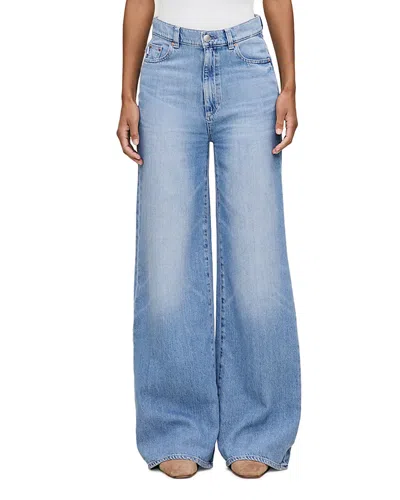 Dl1961 Hepburn High Rise Wide Leg Jeans In River Bank In River Bank Dl Aura