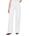 Dl1961 Hepburn High Rise Wide Leg Jeans In White Pintuck