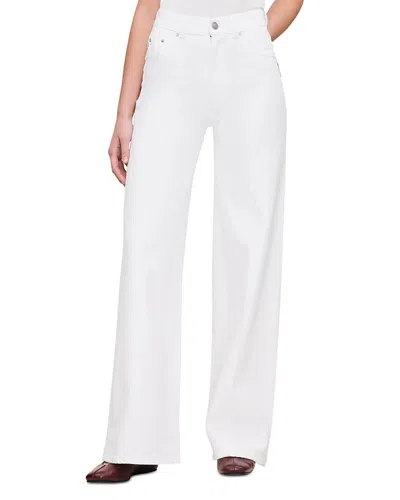 Dl1961 Hepburn High Rise Wide Leg Jeans In White Pintuck