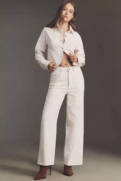 Dl1961 Hepburn High-rise Wide-leg Jeans In White
