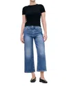 Dl1961 Hepburn High Rise Wide Leg Petite Jeans In Driggs In Blue