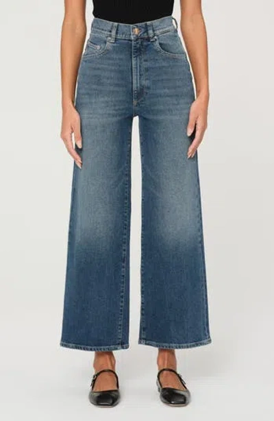 Dl1961 Hepburn High Waist Ankle Wide Leg Jeans In Blue