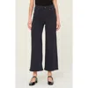 Dl1961 Hepburn High Waist Ankle Wide Leg Knit Jeans In Black