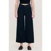 Dl1961 Hepburn High Rise Ankle Wide Leg Jeans In Flatiron In Black