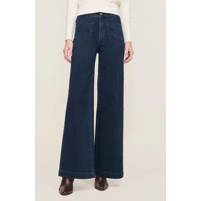 Dl1961 Hepburn High Waist Wide Leg Jeans In Blue