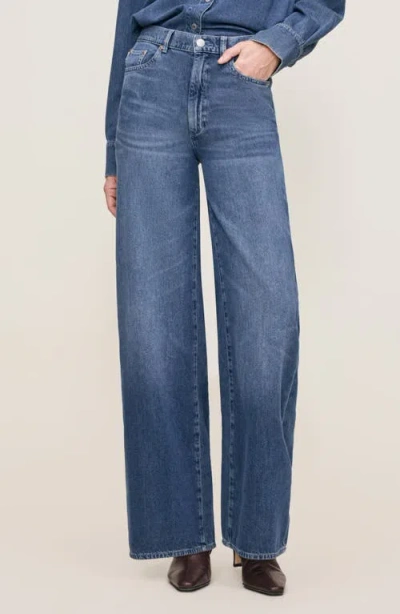 Dl1961 Hepburn High Waist Wide Leg Jeans In Blue