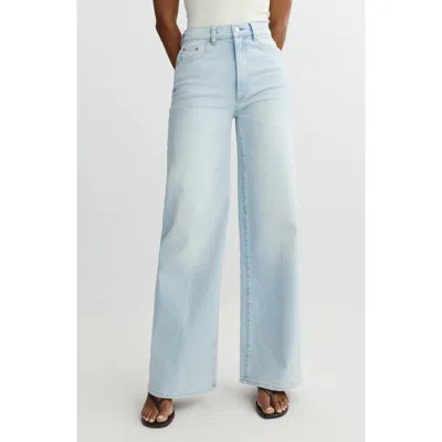 Dl1961 Hepburn High Rise Wide Leg Jeans In Lazy Sunday In Blue