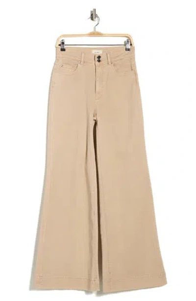 Dl1961 Hepburn High Waist Wide Leg Jeans In Brown
