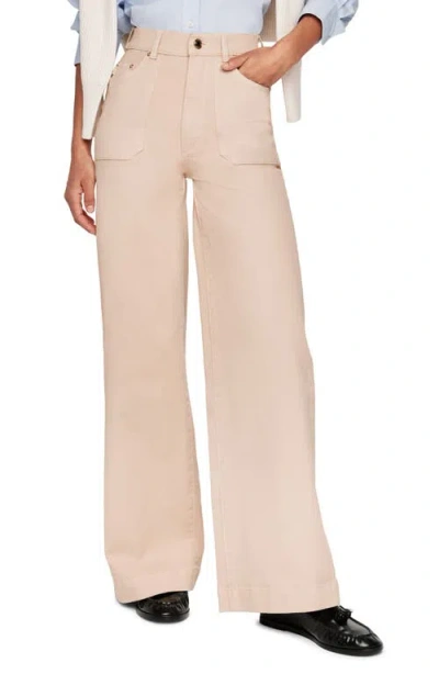 Dl1961 Hepburn High Waist Wide Leg Jeans In Chardonnay Twill