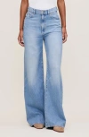 Dl1961 Hepburn High Rise Wide Leg Jeans In River Bank In River Bank Dl Aura