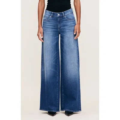 Dl1961 Hepburn Mid Rise Wide Leg Jeans In Blue Harbor Vintage