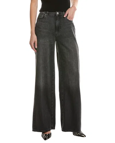 Dl1961 Hepburn Nightshade Aura Wide Leg Jean In Black