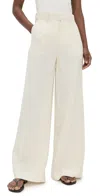 Dl1961 Hepburn Pleated Wide Leg High Rise Linen Pants Flax Linen (linen) In Flax Linen (linen)