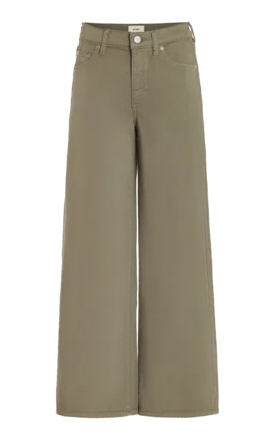 Dl1961 Hepburn Stretch-cotton Wide-leg Trousers In Brown