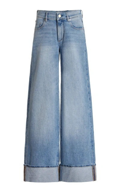 Dl1961 Hepburn Stretch High-rise Wide-leg Jeans In Blue