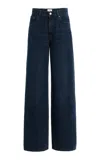 Dl1961 Hepburn Wide Leg Aura High Rise Jeans In Blue