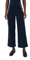 Dl1961 Hepburn Wide Leg High Rise Ankle Jeans Bright Navy (twill)